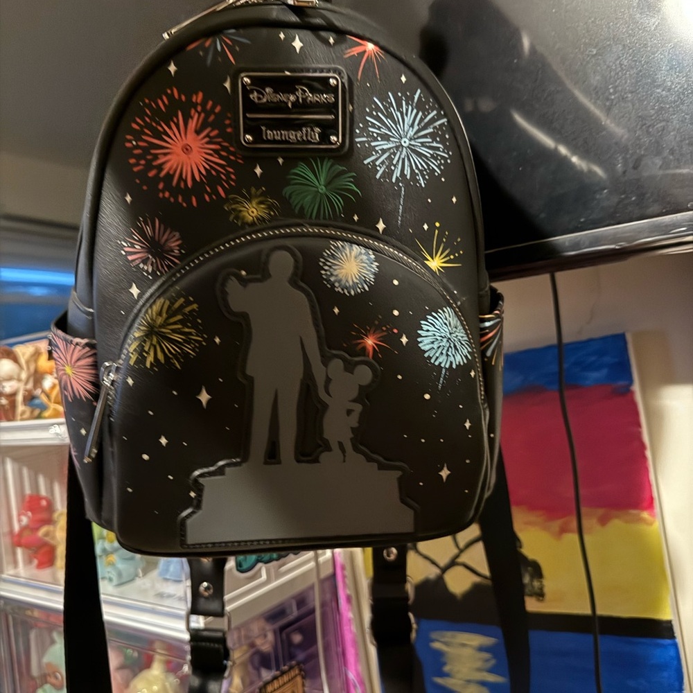 Loungefly Disney Parks Fireworks Black Backpack